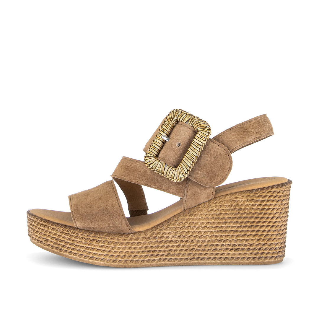 gabor cross strap wedge women's | peanut