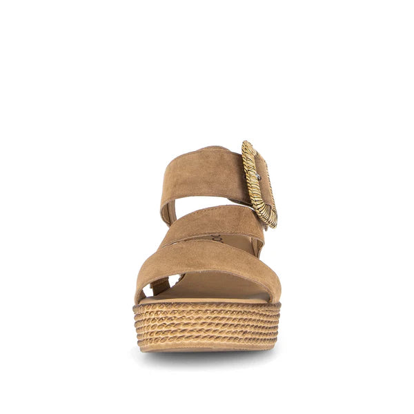 gabor cross strap wedge women's | peanut