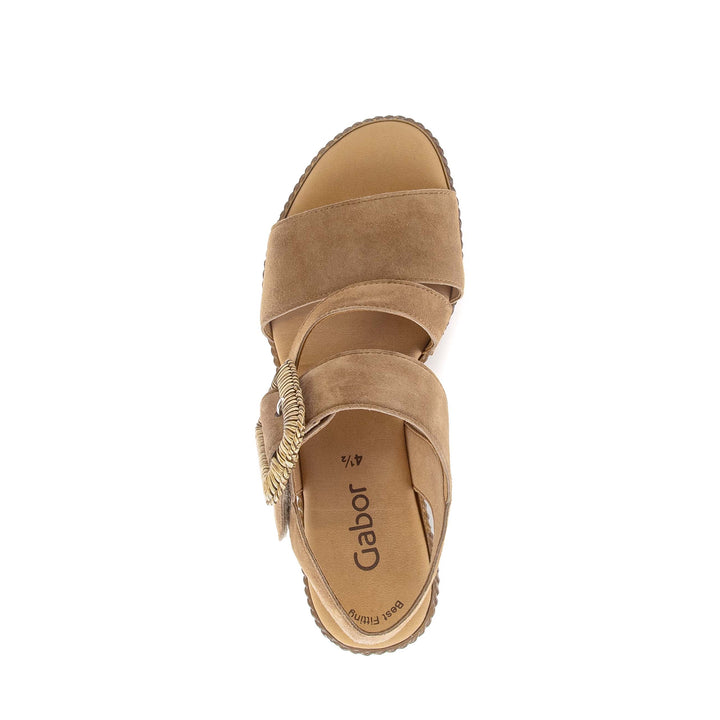 gabor cross strap wedge women's | peanut