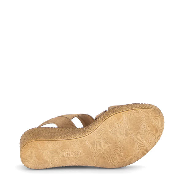 gabor cross strap wedge women's | peanut