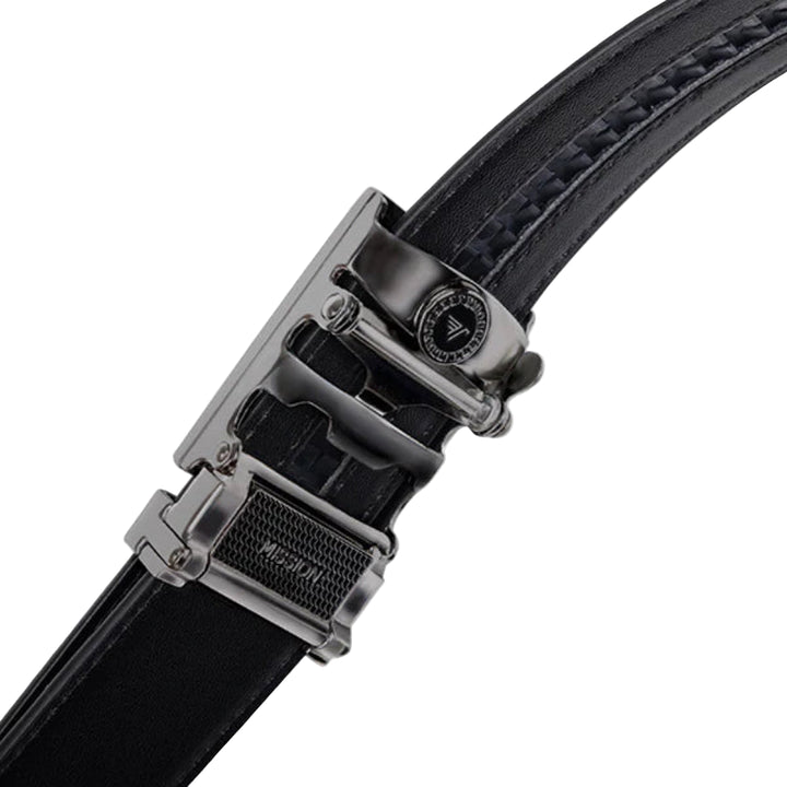mission belt gun metal men's | black