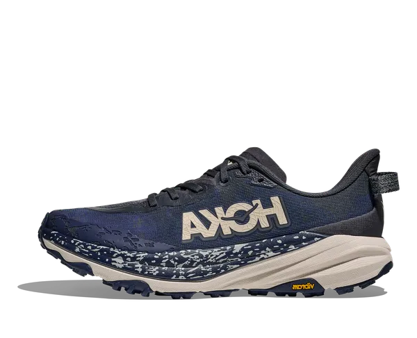 hoka speedgoat 6 wide men's | charcoal grey / midnight blue