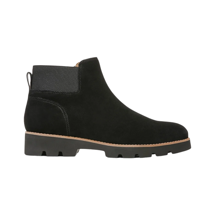 vionic brionie ankle boot women's | black suede