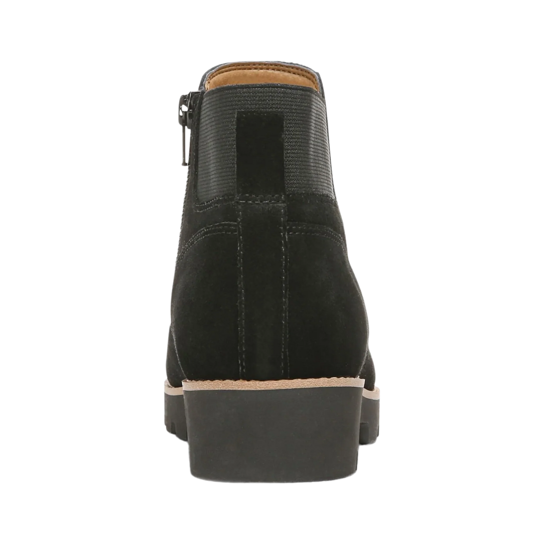 vionic brionie ankle boot women's | black suede