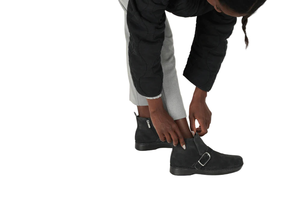naot kolmer women's | charcoal soft suede