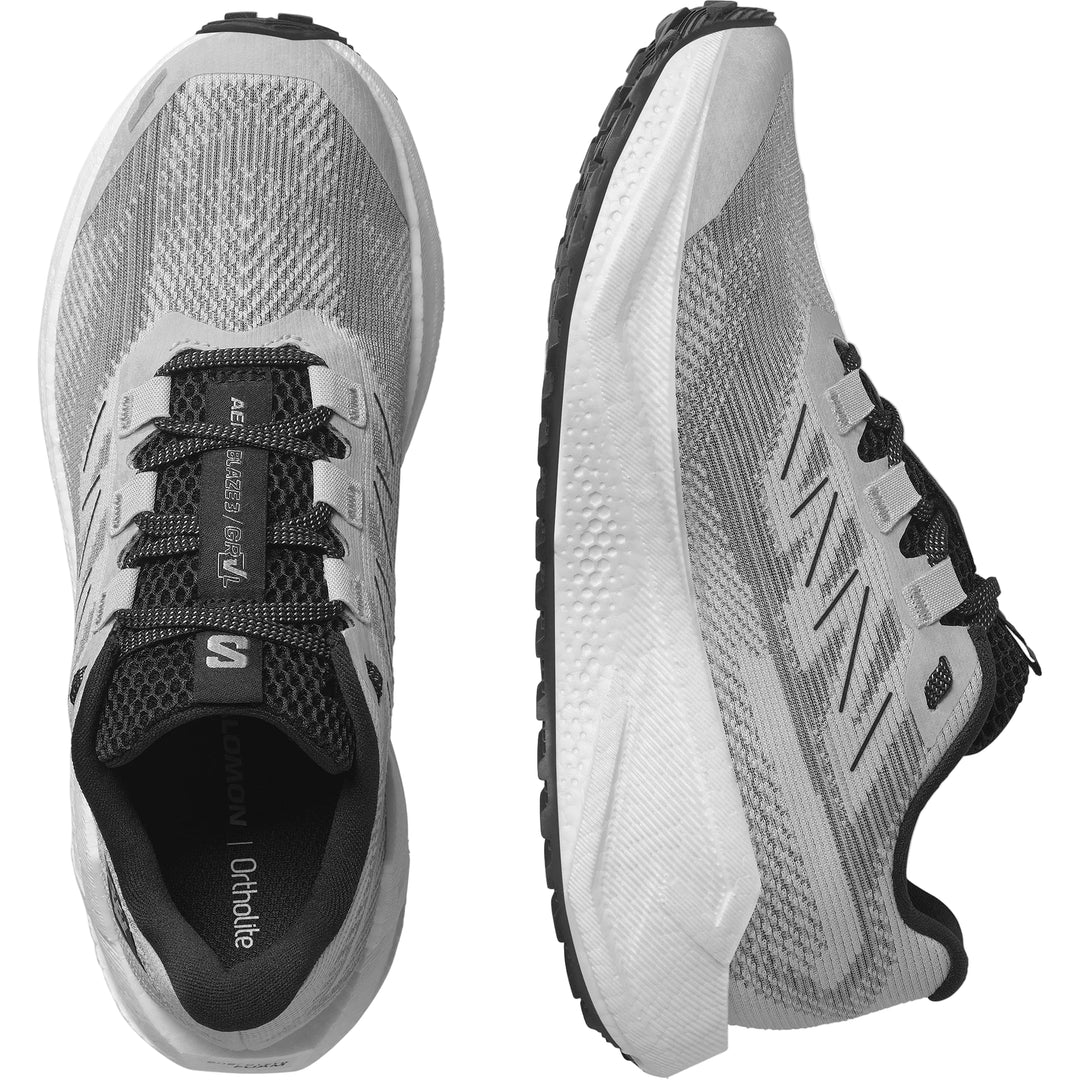 salomon aero blaze 3 grvl men's | lunar rock / white / black