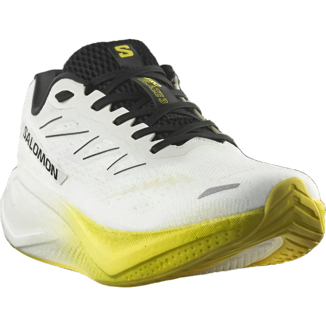 salomon aero blaze 3 men's | white / black / blazing yellow