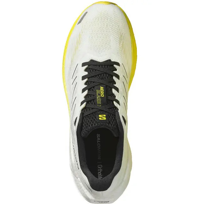 salomon aero blaze 3 men's | white / black / blazing yellow