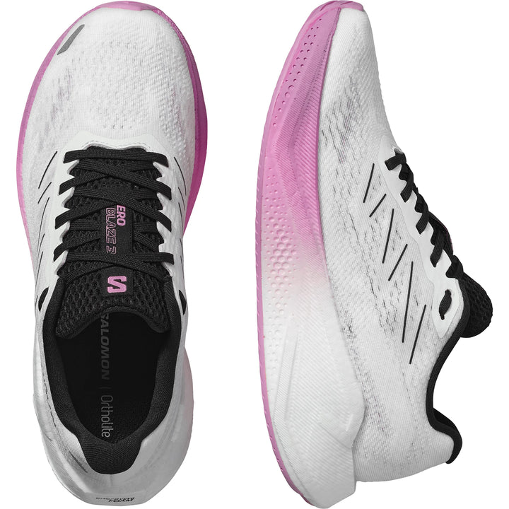 salomon aero blaze 3 women's | white / black / cyclamen