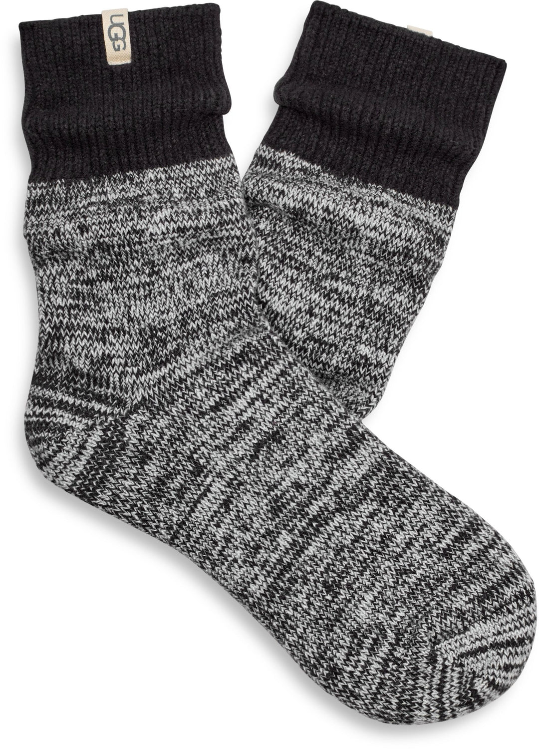 ugg rib knit slouchy crew sock women's | black