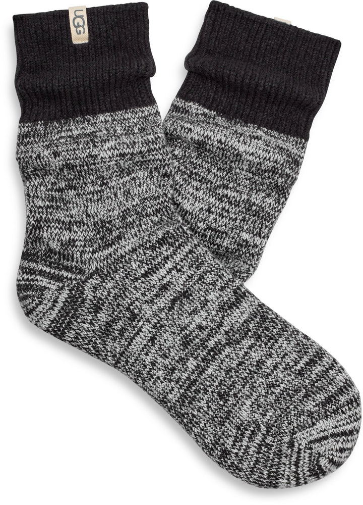 ugg rib knit slouchy crew sock women's | black
