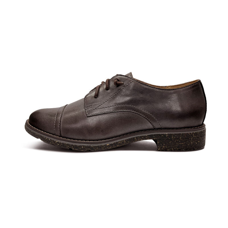 aetrex gina arch support oxford women's | dk brown