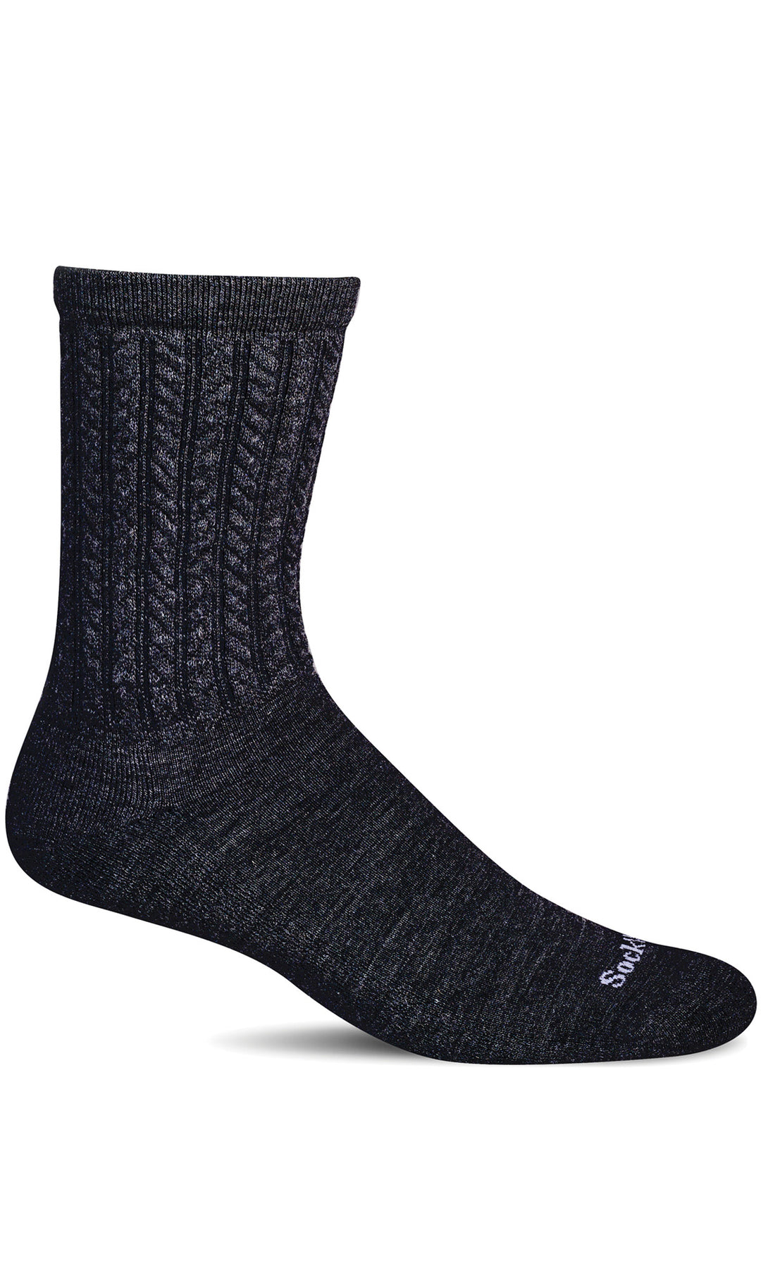 sockwell pucker cable essential comfort women’s | black
