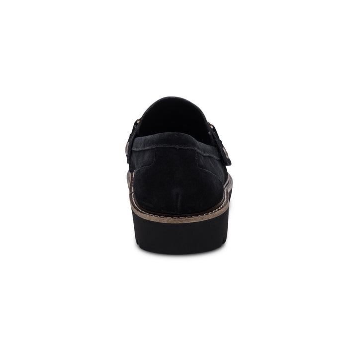 aetrex collette arch support loafer women's | black suede