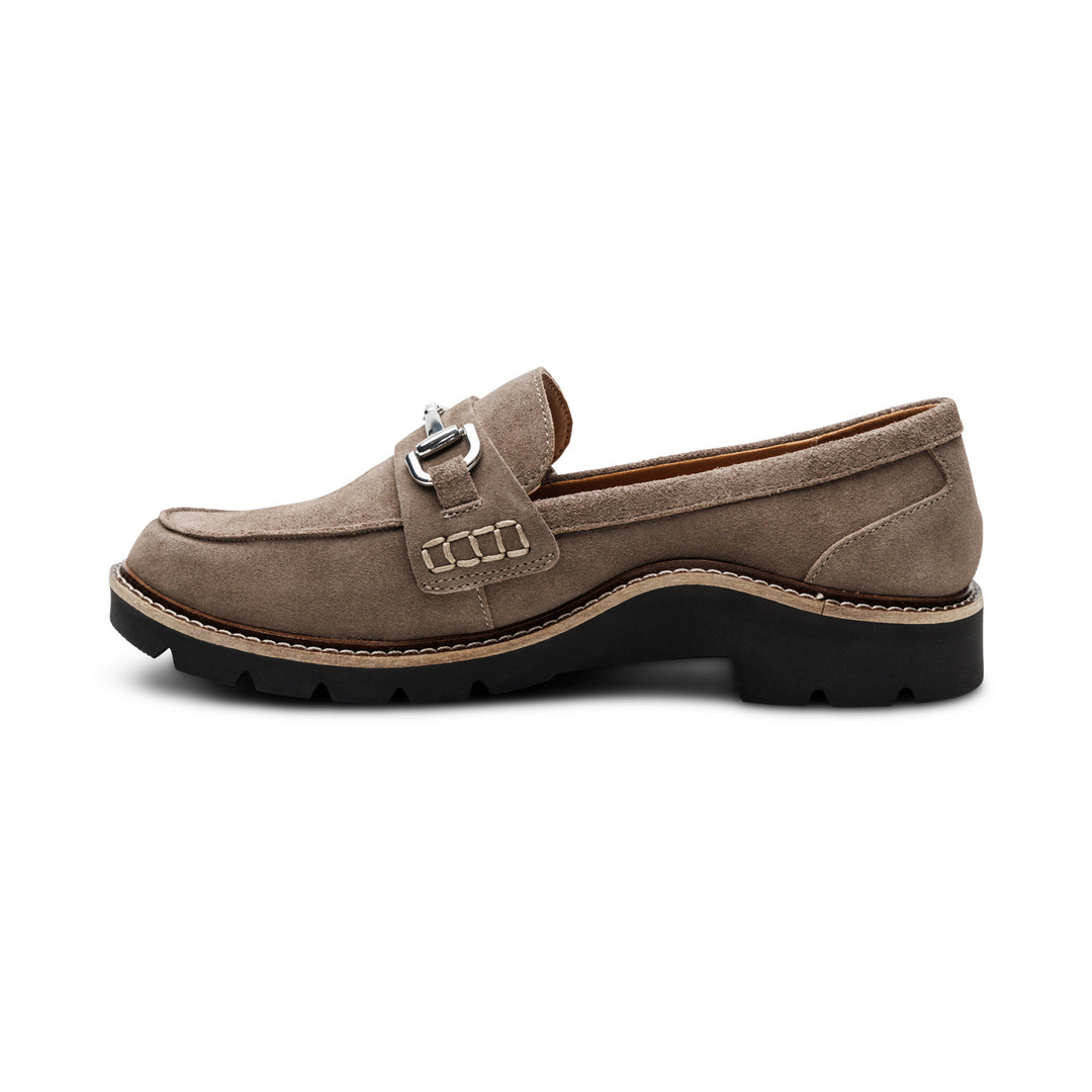 aetrex collette arch support loafer women's | taupe suede