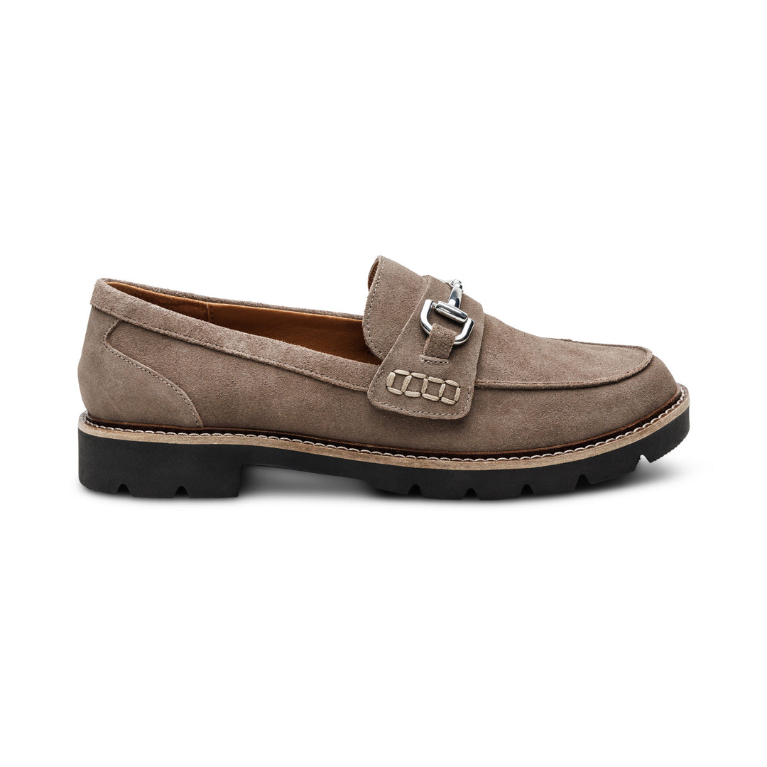aetrex collette arch support loafer women's | taupe suede