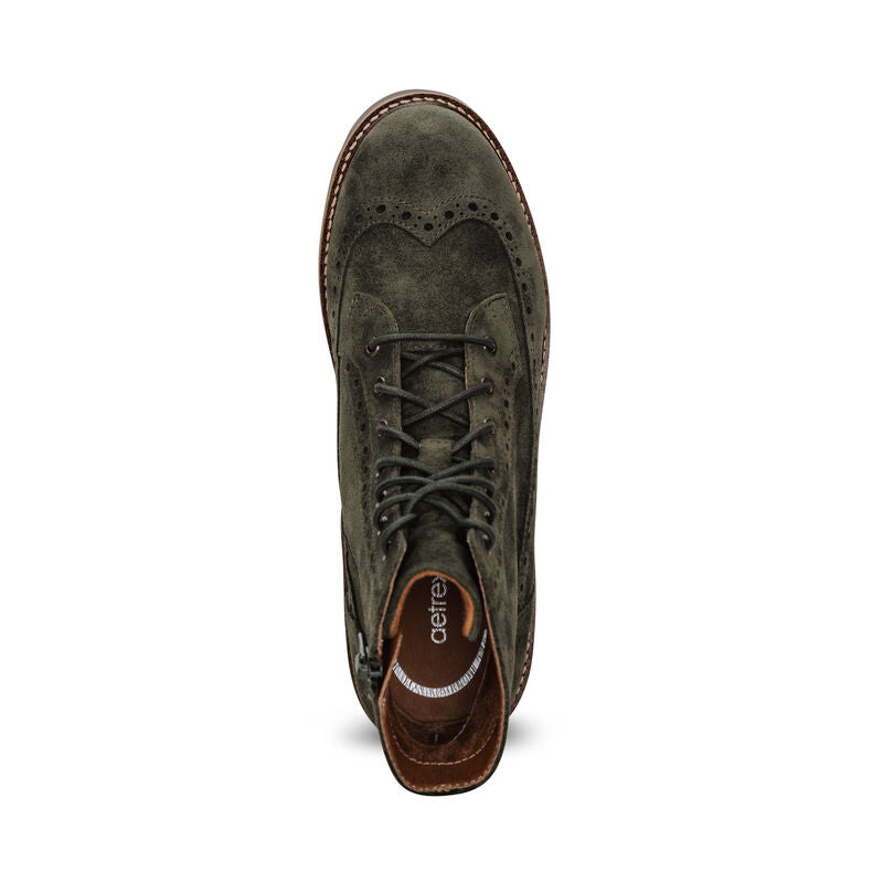 aetrex margot lace-up women's | dk green