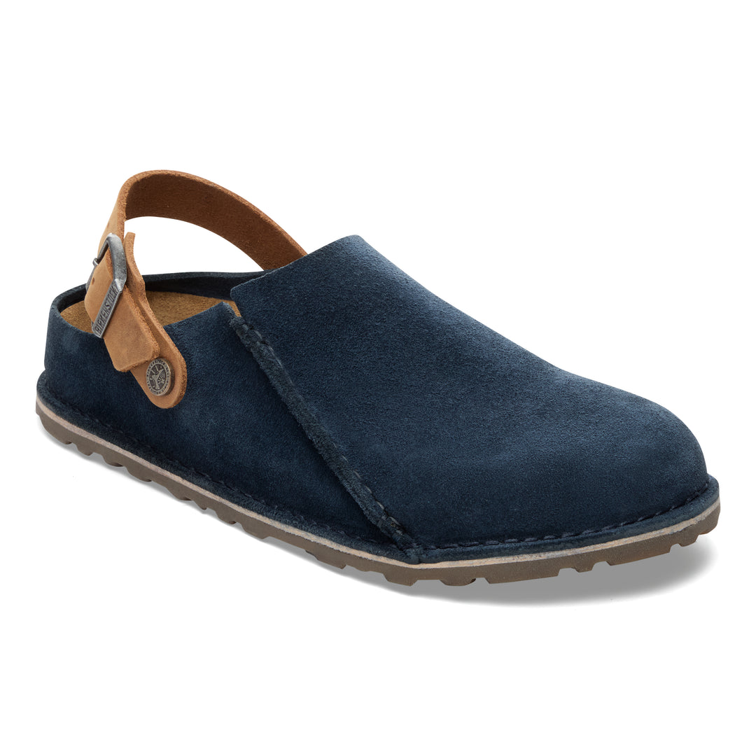 birkenstock lutry premium | navy cognac