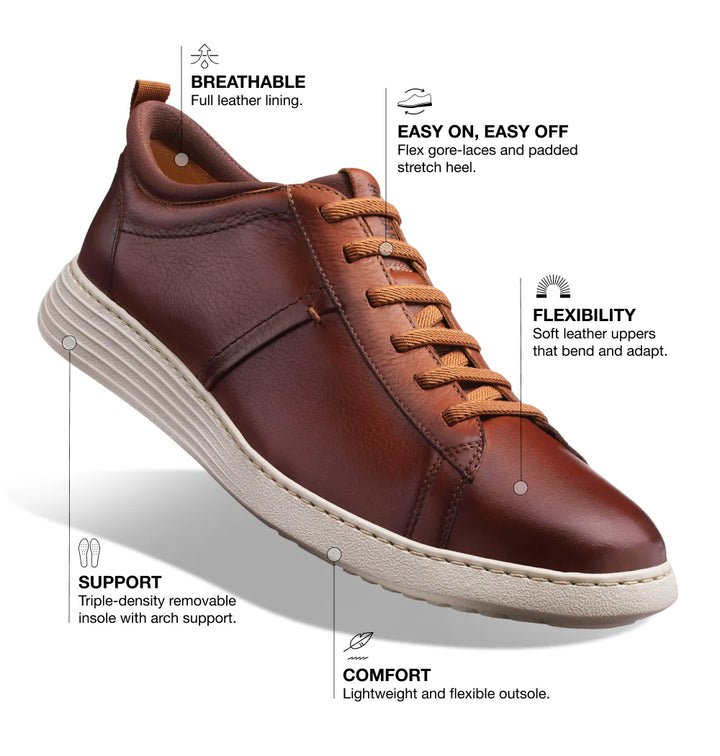 samuel hubbard featherlight flight slip-on men's | cognac leather