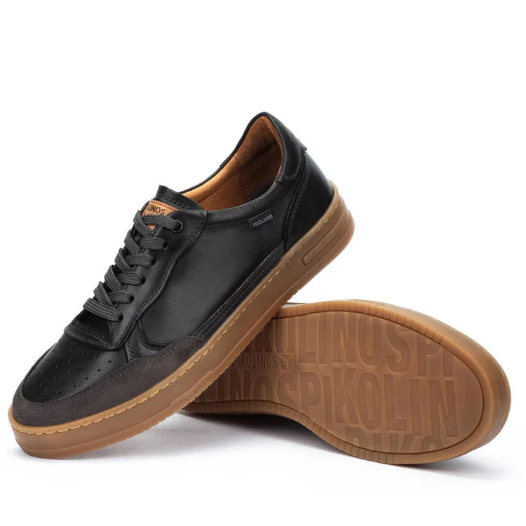 pikolinos xativa lace up sneakers men's | black