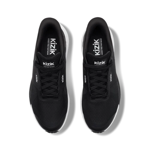 kizik freedom run men's | black white