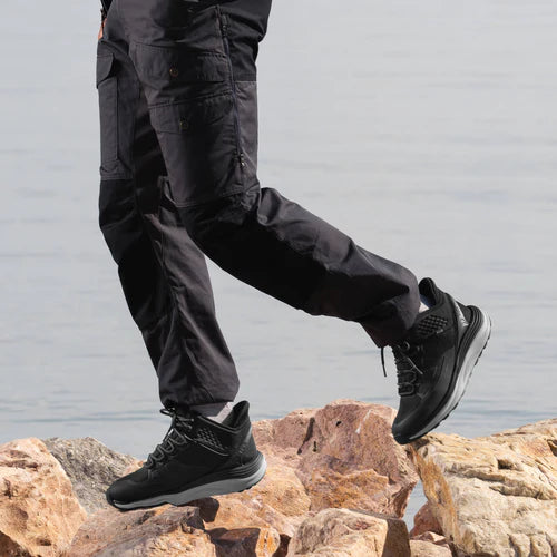 kizik london at mid waterproof men's | black/alloy