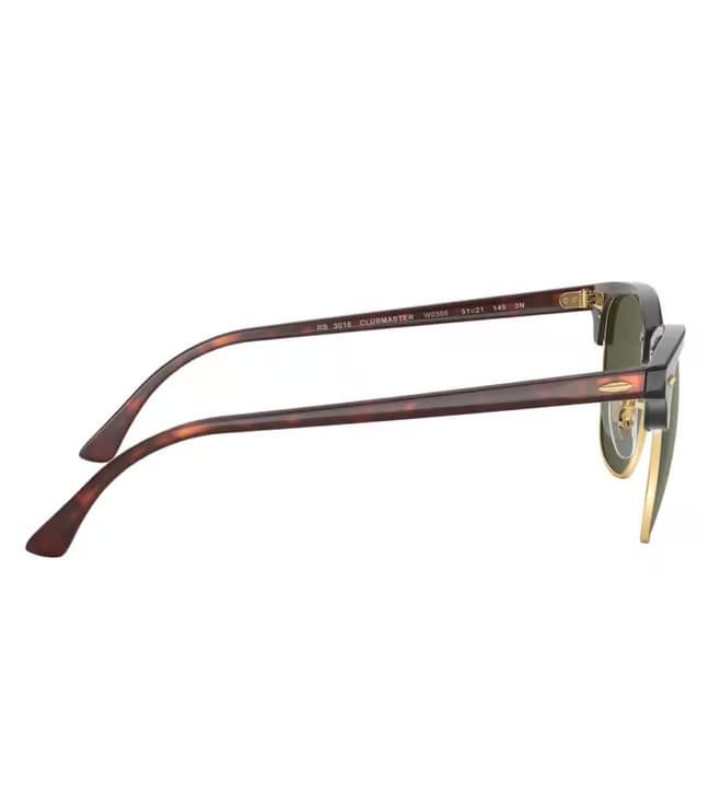 ray-ban clubmaster classic sunglasses | mock tortoise on arista