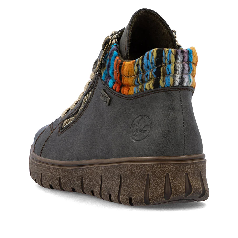 rieker n1305 heike women's | basalt/orange-multi/basalt