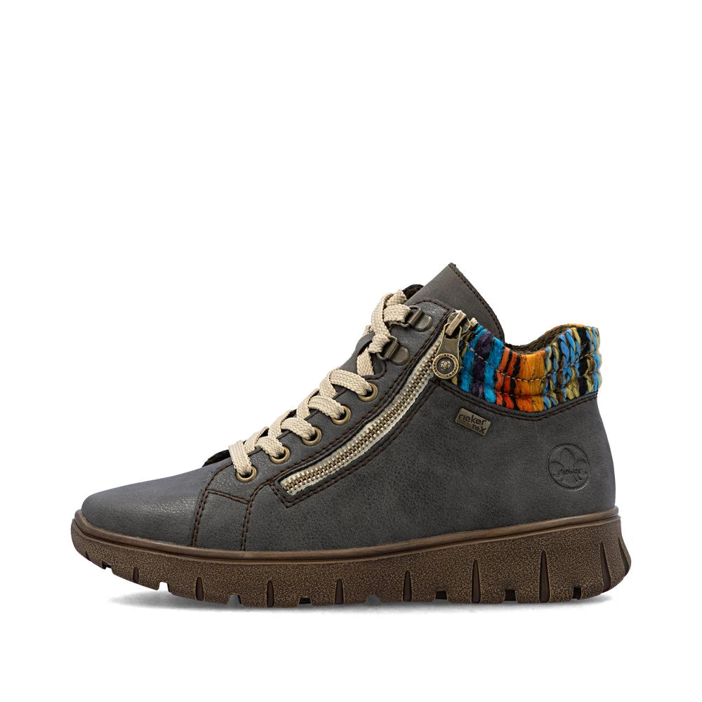 rieker n1305 heike women's | basalt/orange-multi/basalt