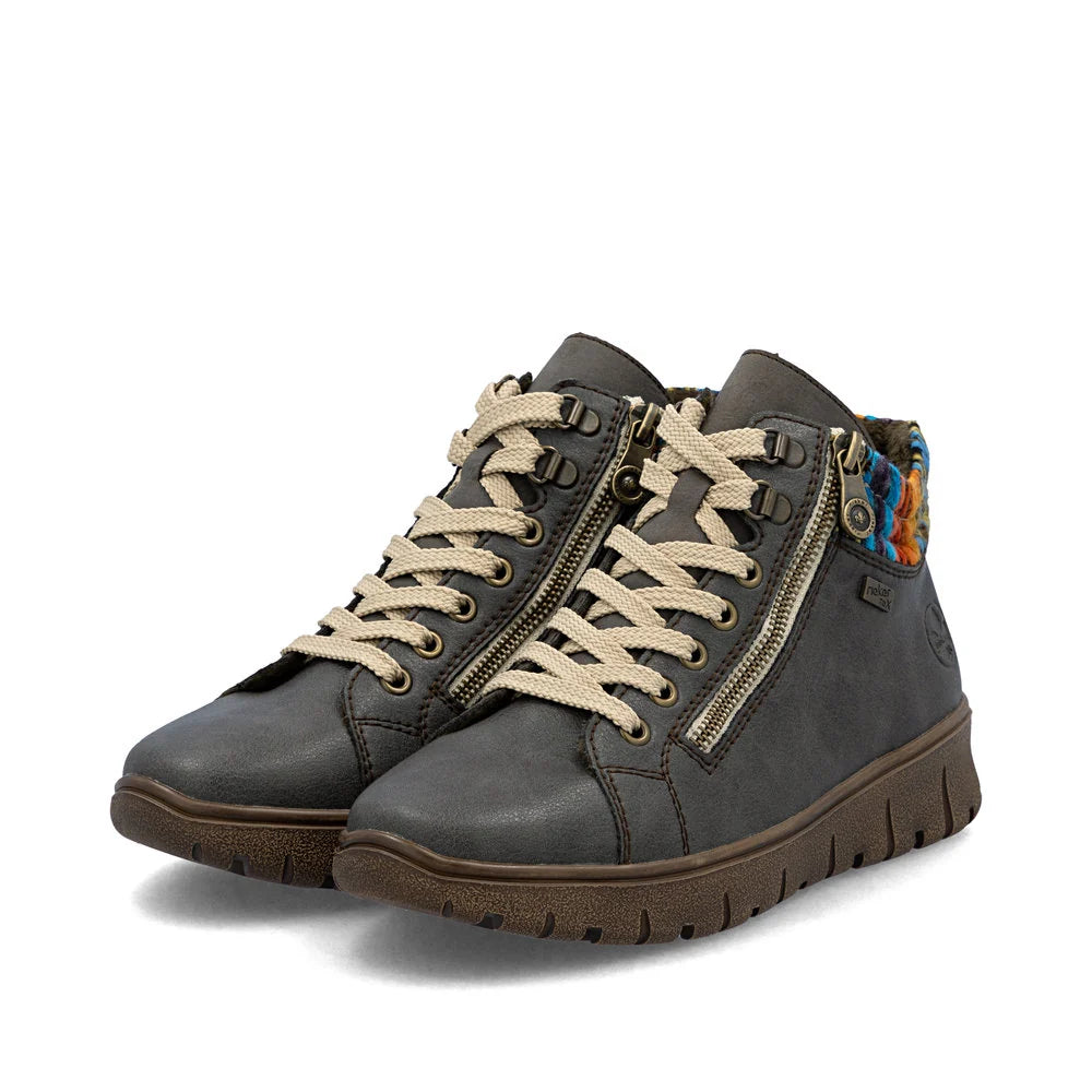 rieker n1305 heike women's | basalt/orange-multi/basalt