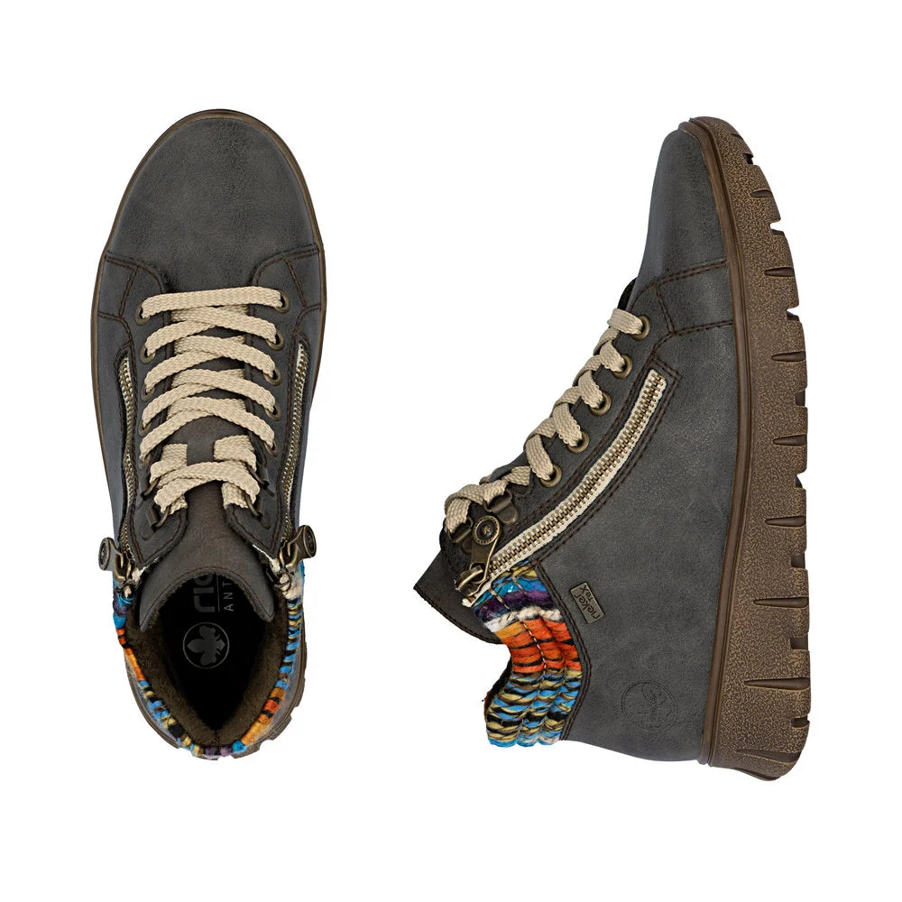 rieker n1305 heike women's | basalt/orange-multi/basalt