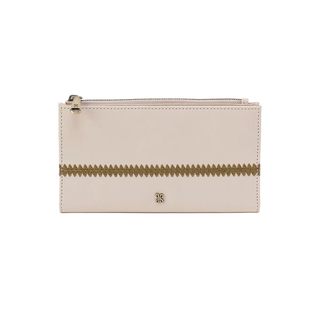 hobo jill large bifold wallet women's | pale flax