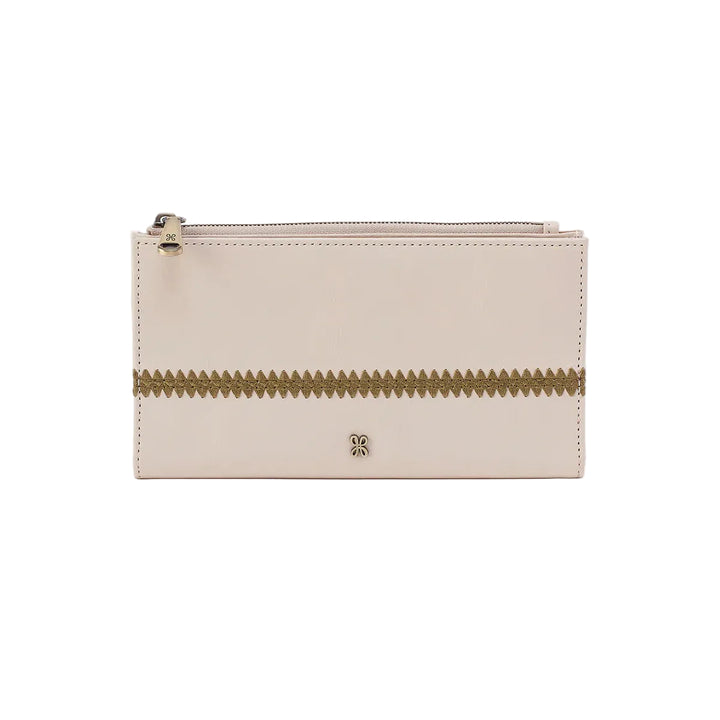 hobo jill large bifold wallet women's | pale flax