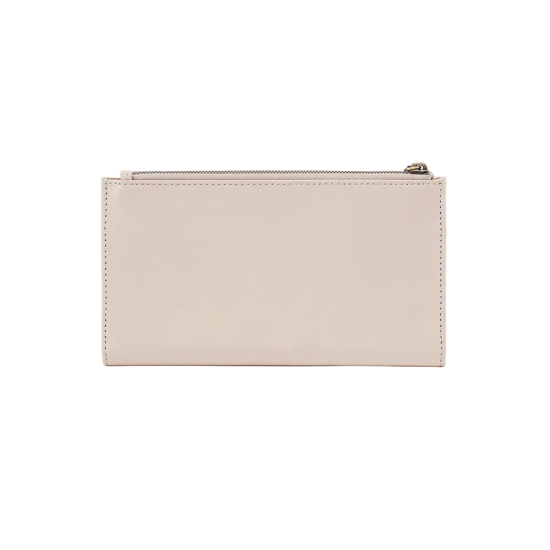 hobo jill large bifold wallet women's | pale flax