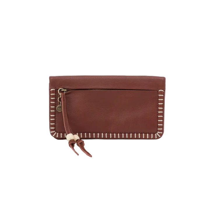 hobo lumen continental wallet women's | cocoa bean