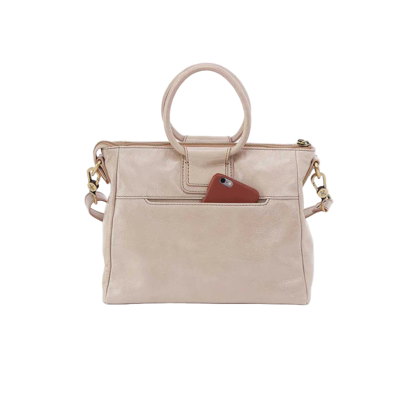 hobo sheila medium satchel women's | stone gloss