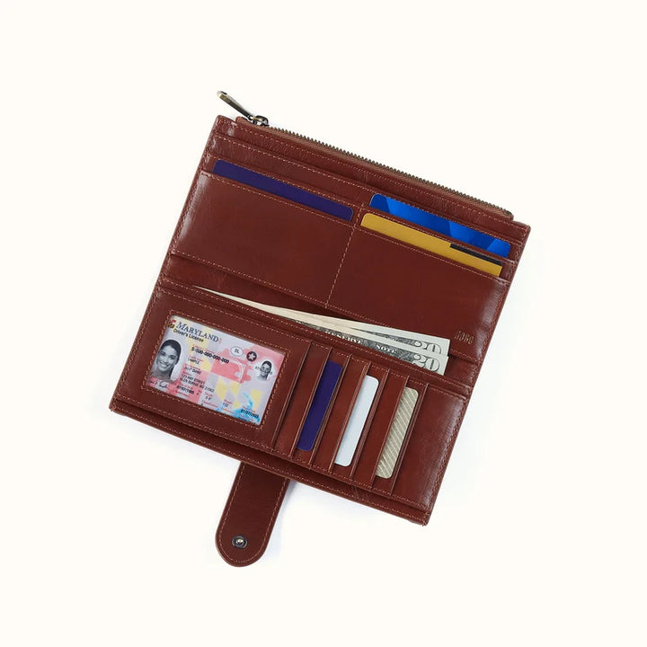 hobo dunn continental wallet women's | harvest root
