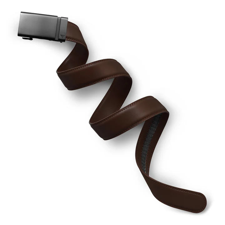mission belt gun metal men's | brown