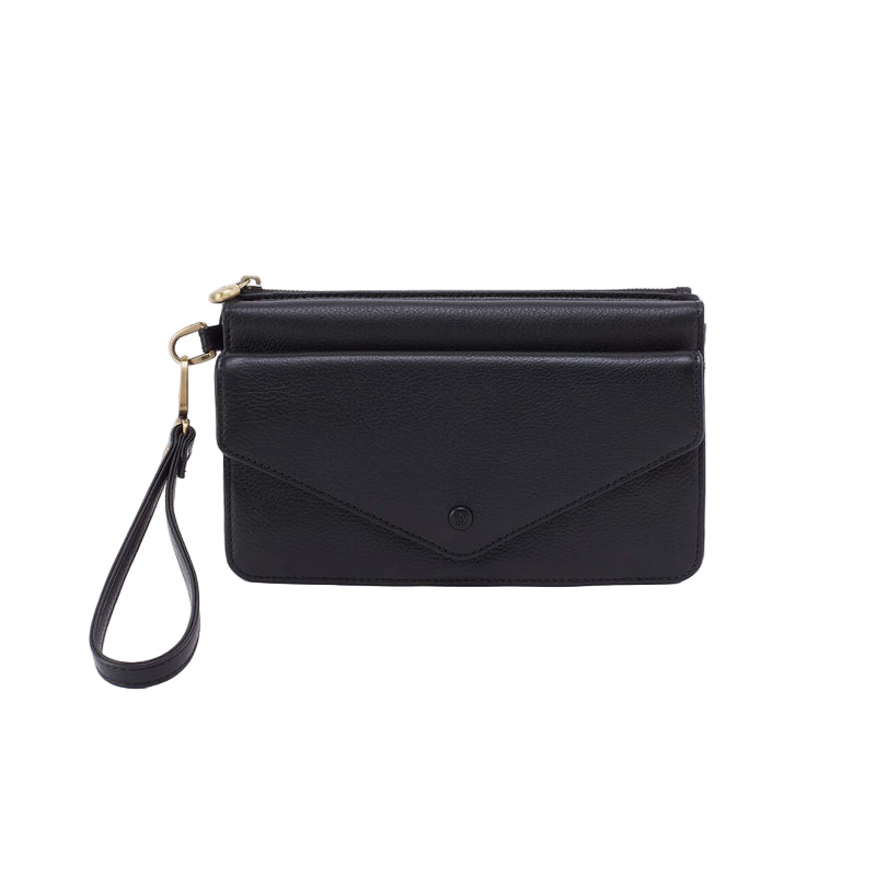 hobo goldie wristlet women's | black