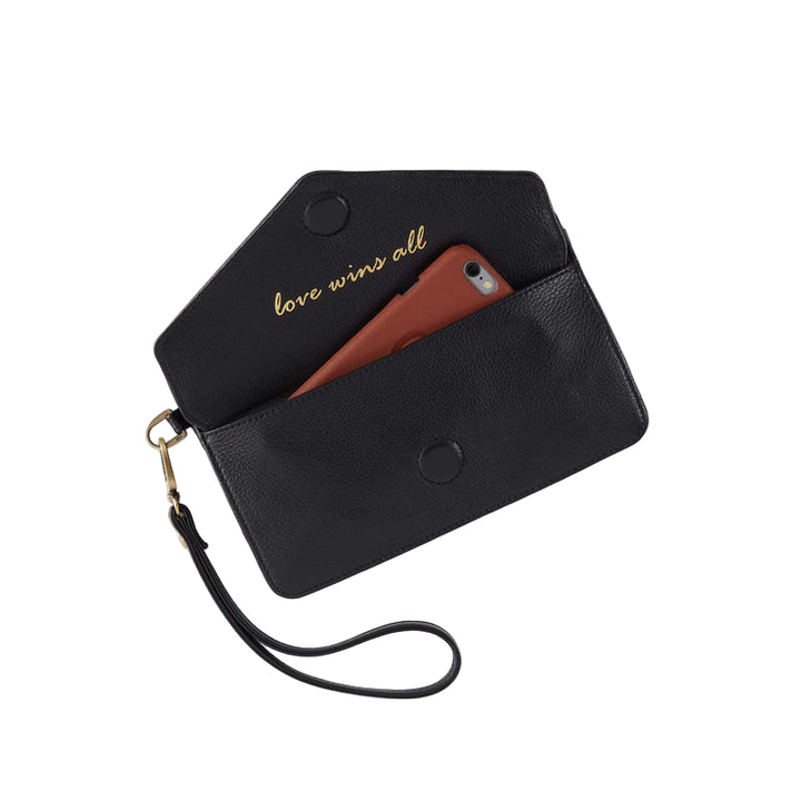 hobo goldie wristlet women's | black