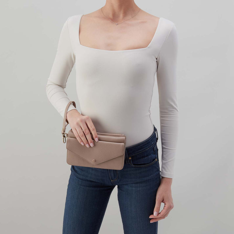 hobo goldie wristlet women's | warm adobe