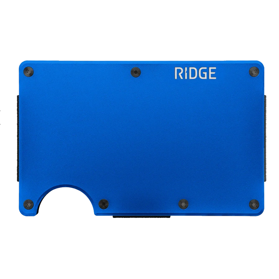ridge wallet aluminum cash strap | high dive blue