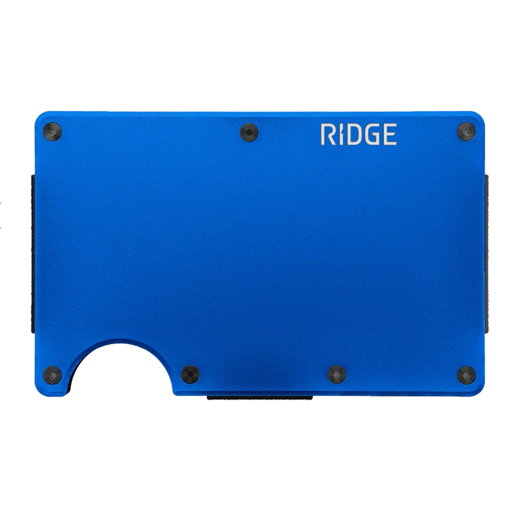 ridge wallet aluminum cash strap | high dive blue