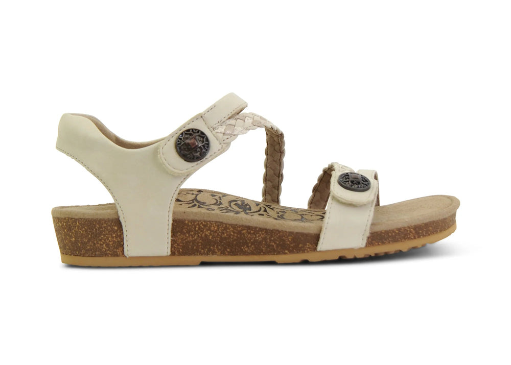 aetrex jillian braided quarter strap women's | 