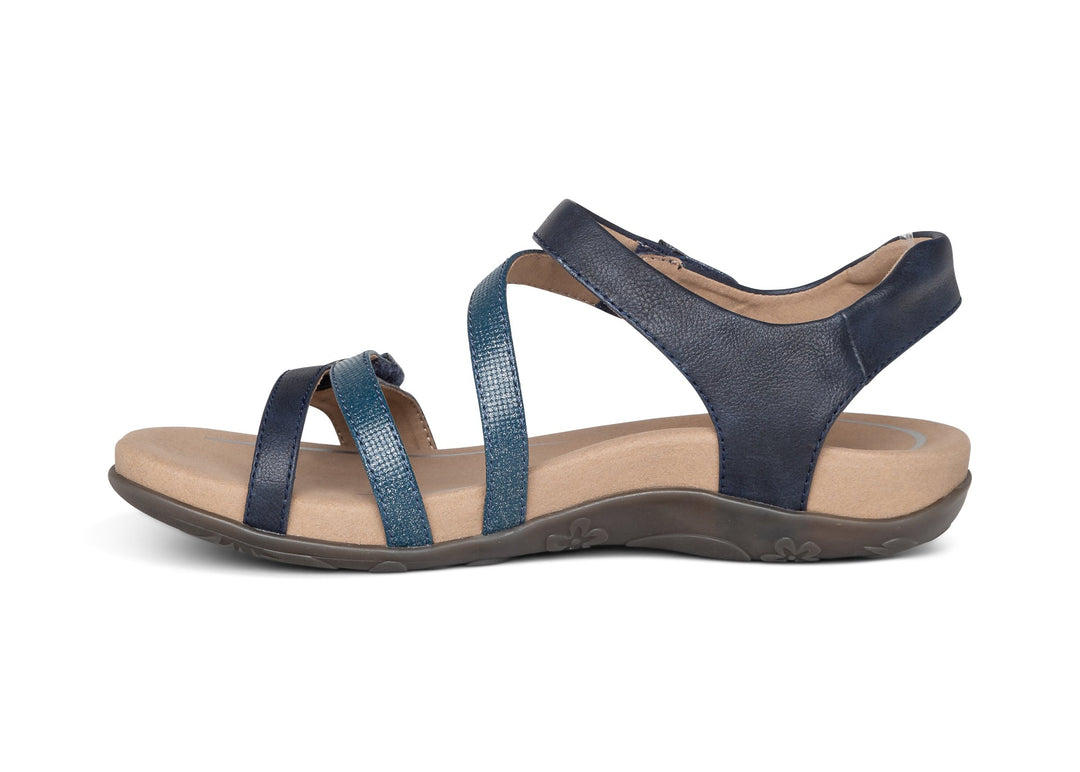 aetrex jess adjustable quarter strap women's | navy