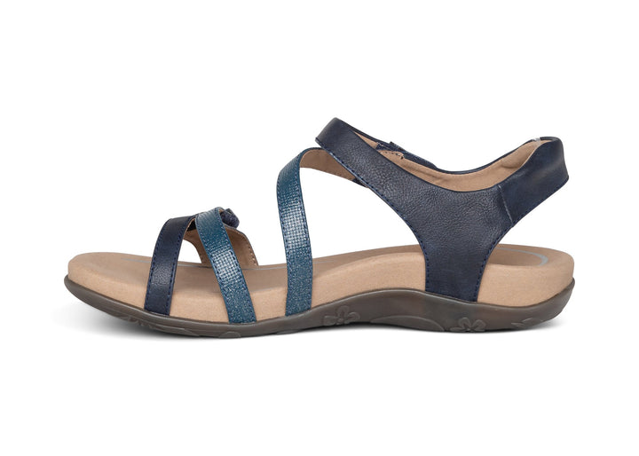aetrex jess adjustable quarter strap women's | navy