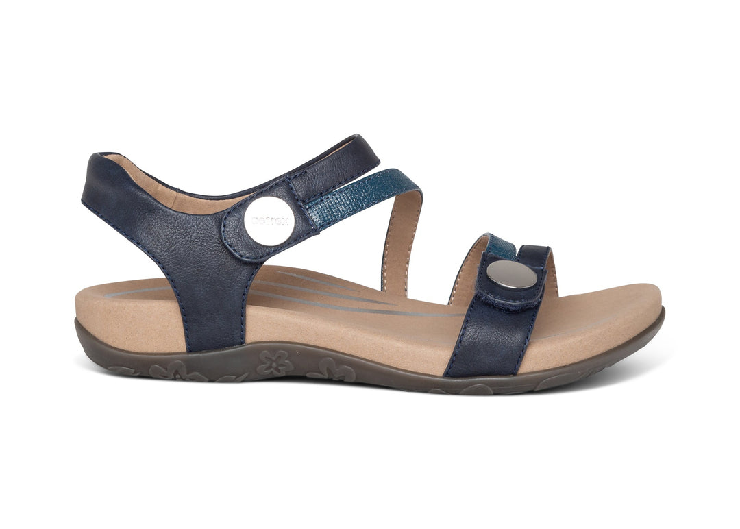 aetrex jess adjustable quarter strap women's | navy