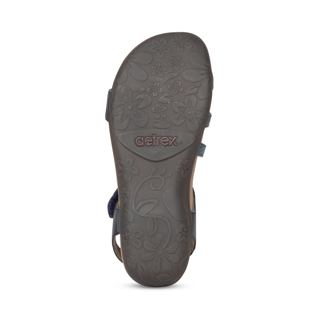 aetrex jess adjustable quarter strap women's | navy