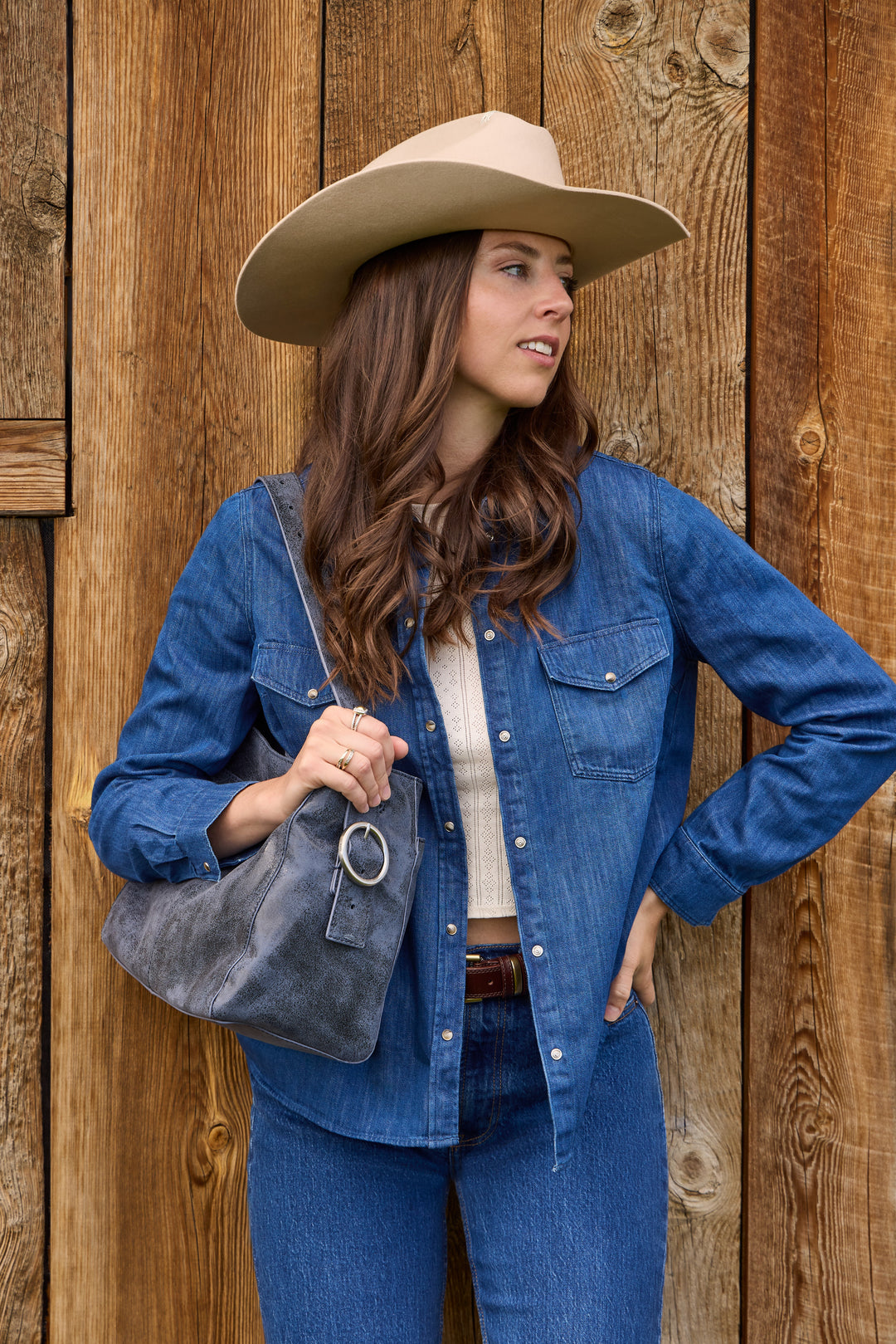 hobo render shoulder bag women's | indigo sky