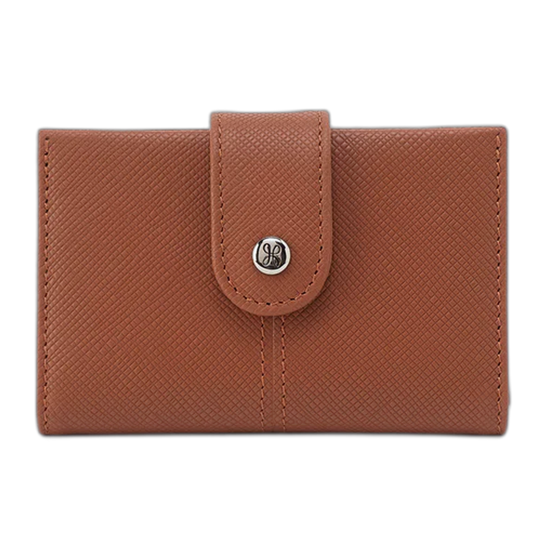 hobo essential card case women's | lion (saffiano)